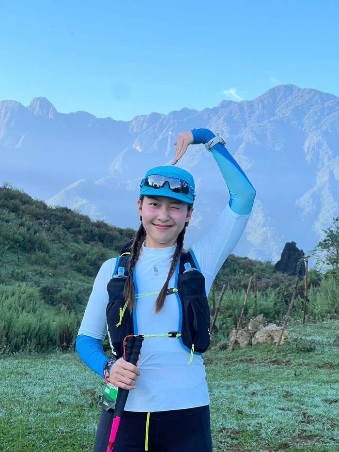 Khả Ngân thể hiện niềm yêu thích với các hoạt động thể chất. Ảnh: FBNV