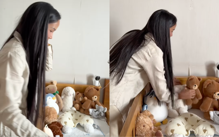 H'Hen Niê được khuyên nên bỏ bớt gấu bông trong nôi của con gái. Ảnh chụp màn hình