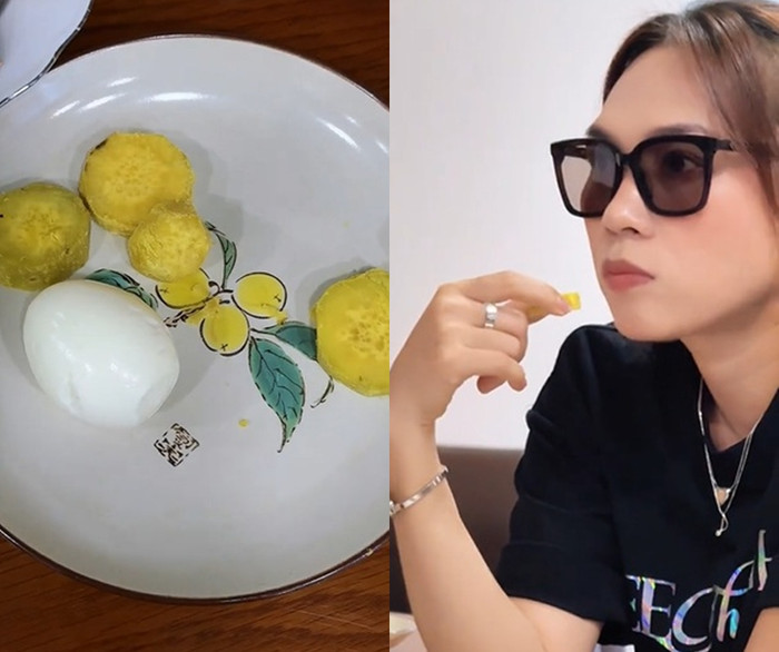 Mỹ Tâm ưu tiên ăn trứng và khoai lang luộc trước ngày diễn ra đêm nhạc hoành tráng. Đây là cách cô giữ dáng và đảm bảo sức khỏe, không bị kiệt sức khi làm việc, tập luyện dày đặc. (Ảnh chụp màn hình)