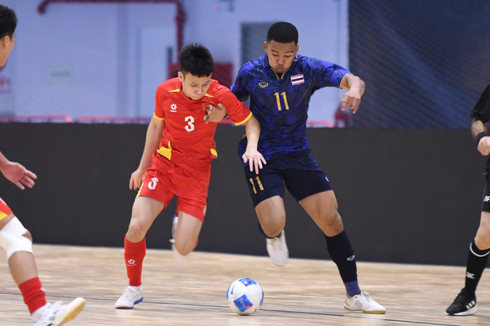 Tuyển futsal Việt Nam thua Thái Lan. Ảnh: FAT