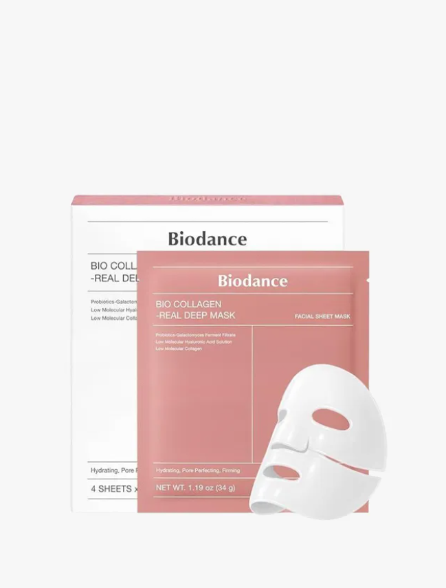 Biodance Bio Collagen Real Deep Mask: Mặt nạ collagen sheet mask được sử dụng rộng rãi trong các thử thách skincare “quick glow”. Ảnh: Vogue