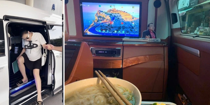 Alphard Limousine - mẫu MPV hạng sang thường xuất hiện trong các chuyến đi của cặp đôi