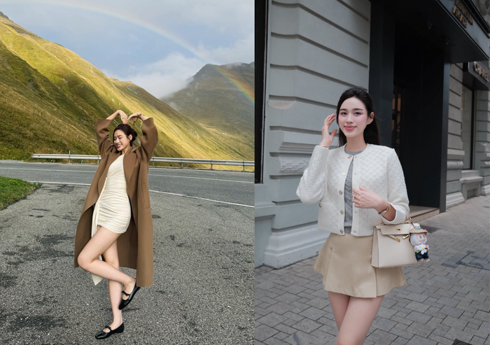 Đỗ Thị Hà ưu tiên váy ngắn trên gối với phom dáng tối giản. Ảnh: FBNV