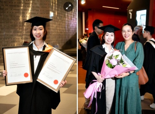 Quán quân Thu Hằng nhận cùng lúc 2 bằng cử nhân.