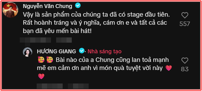 Hương Giang nhắn nhủ Nguyễn Văn Chung: 'Cảm ơn anh vì món quà tuyệt vời' Ảnh 2