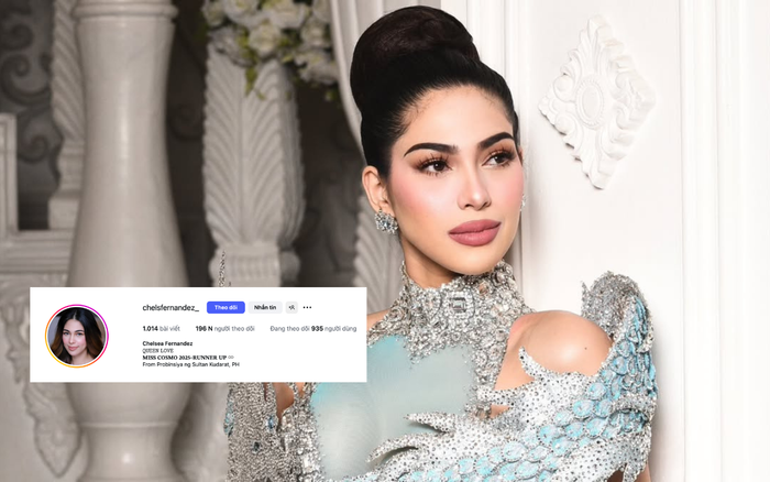 Á hậu Miss Cosmo đã để danh hiệu trên tiểu sử ở trang cá nhân. Ảnh: IGNV