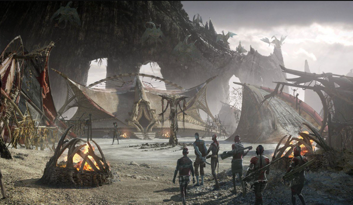 Cảnh bộ tộc Tro giữa núi lửa Pandora