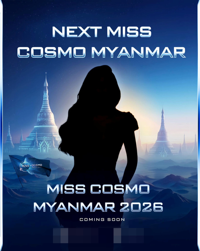 Giám đốc Quốc gia Miss Cosmo Myanmar đã đăng tải một poster ẩn ý trên trang cá nhân, hé lộ gương mặt đại diện tiếp theo sẽ chinh chiến tại đấu trường Miss Cosmo 2026. (Ảnh: FBNV)