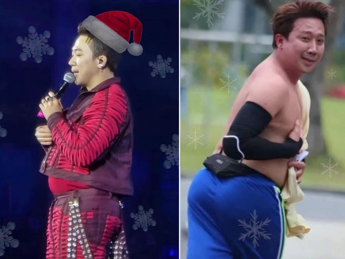 Trấn Thành gây xôn xao khi tự chế ảnh khi bản thân lộ rõ vóc dáng mũm mĩm. Ảnh: FBNV