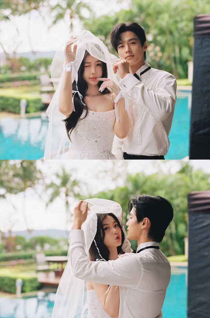 Sau cảnh nóng trong phim, Ngu Thư Hân tung ảnh cưới đầy ngọt ngào bên bạn diễn Hà Dữ.