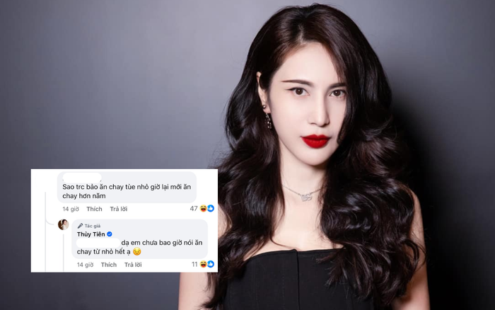 Thủy Tiên lên tiếng đính chính khi nhận tin đồn ăn chay từ nhỏ. Ảnh: FBNV