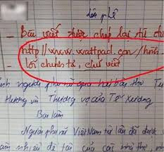 Lời phê của cô giáo trong bài kiểm tra gây chú ý.