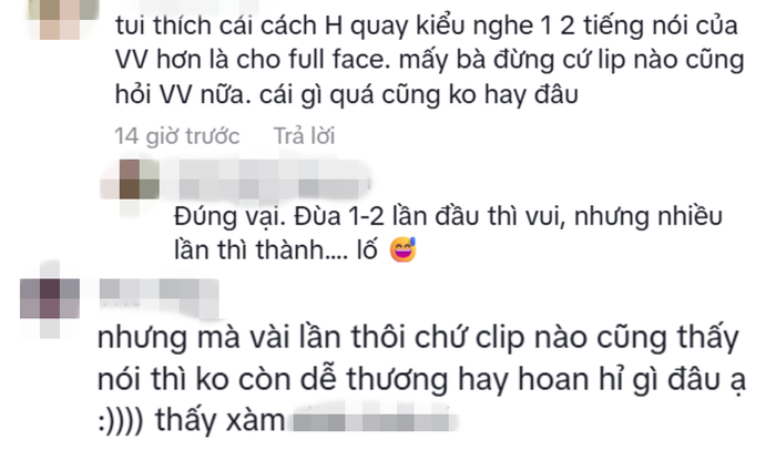 Một số ý kiến cho rằng việc liên tục nhắc đến chồng của nàng hậu dưới các video là không cần thiết, thậm chí tạo cảm giác kém duyên.&nbsp;(Ảnh: Chụp màn hình)