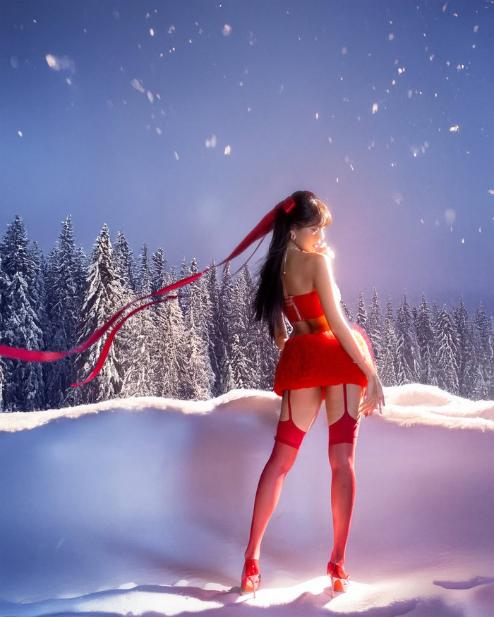 Thảo Nhi Lê tự tin khoe trọn đôi chân dài khi đứng trước ống kính. Ảnh: IGNV