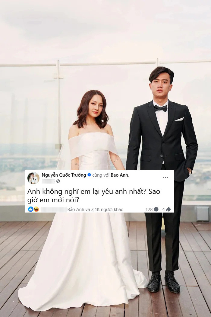 Động thái mới đây của Quốc Trường dành cho Bảo Anh gây chú ý. (Ảnh FBNV)