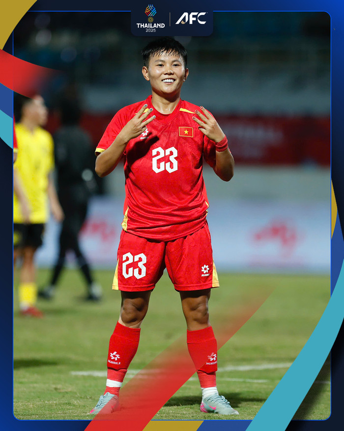 Sau một tuần lặng im, Bích Thùy đã có chia sẻ sau quãng thời gian buồn vì tuyển nữ Việt Nam thua Philippines, trong đó có sai lầm của trọng tài Lào. Ảnh: AFC