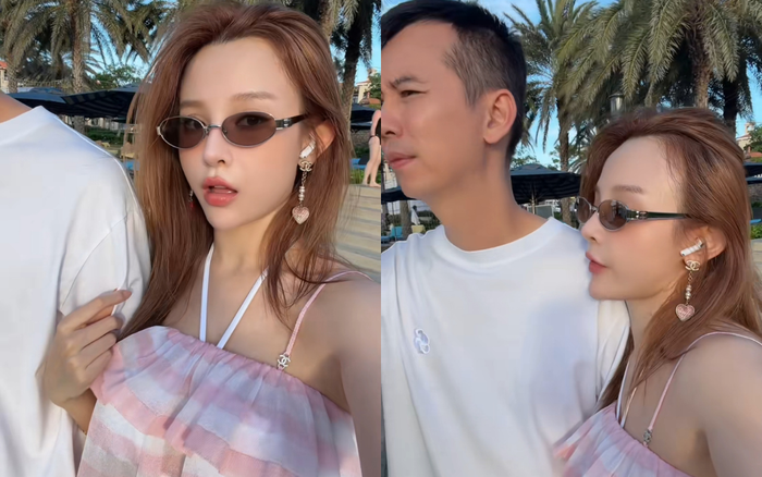 Huyền Baby vô tình để lộ diện mạo của chồng trong clip mới nhất gây bàn tán. Ảnh chụp màn hình