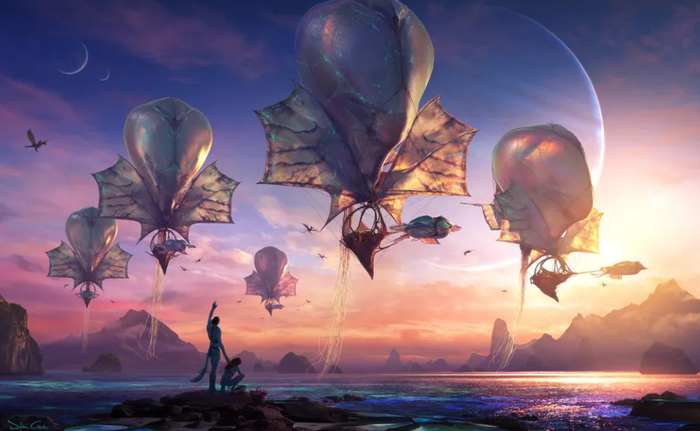 Cảnh đại cảnh Pandora trong Avatar 3, cho thấy quy mô sản xuất và công nghệ hình ảnh đỉnh cao của bom tấn James Cameron