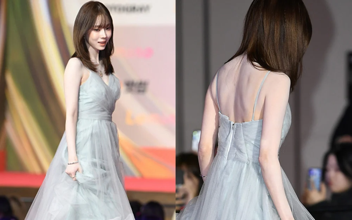 Winter (aespa) trên thảm đỏ sự kiện mới đây.