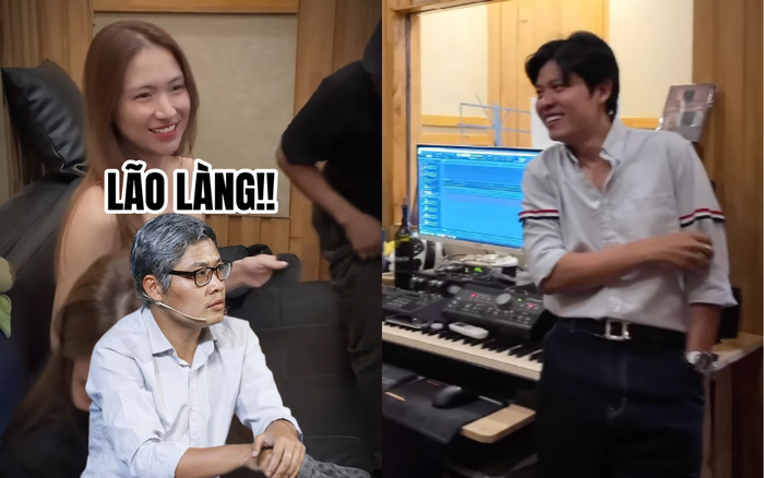 Nhạc sĩ Nguyễn Văn Chung lộ rõ sự bối rối trước lầm tưởng của Hòa Minzy. Ảnh chụp màn hình