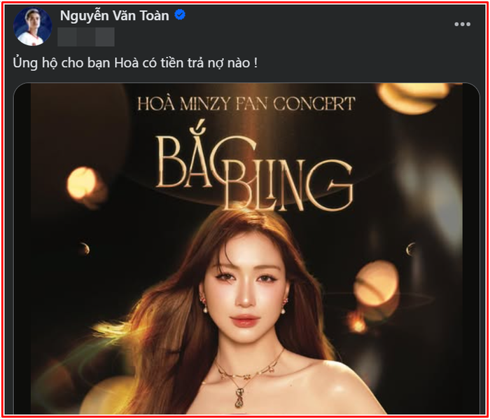 Cầu thủ Văn Toàn nhắc chuyện nợ nần với Hòa Minzy Ảnh 1