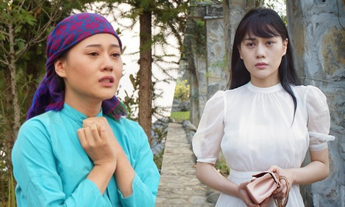 Phương Oanh trong phim Lặng yên dưới vực sâu và Quỳnh búp bê.&nbsp;