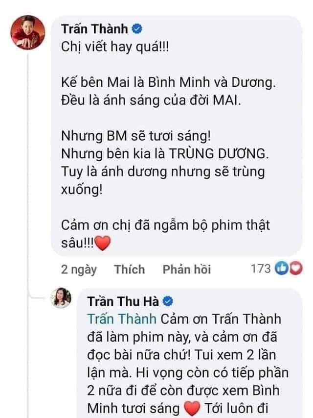 Phát ngôn gây nhiều tranh luận của Trấn Thành khi phim Mai lên sóng