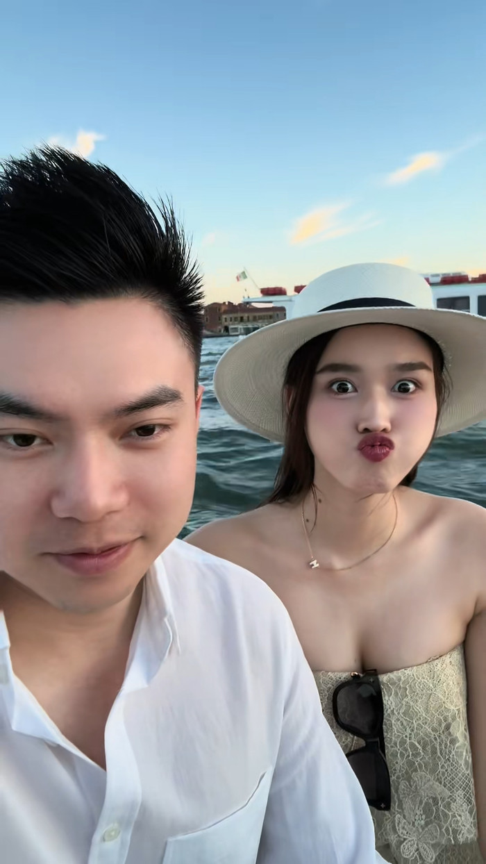 Đỗ Thị Hà từng chia sẻ loạt khoảnh khắc bên chồng sau khi kết hôn. Ảnh chụp màn hình