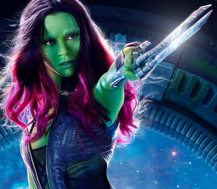 Zoe Saldana cũng từng gây sốt khi đảm nhận vai nữ chiến binh thiên hà trong vũ trụ Marvel (Ảnh: NSX).