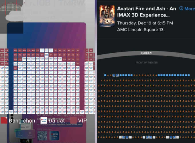 Các suất chiếu Avatar 3 ở mọi khung giờ liên tục cháy vé