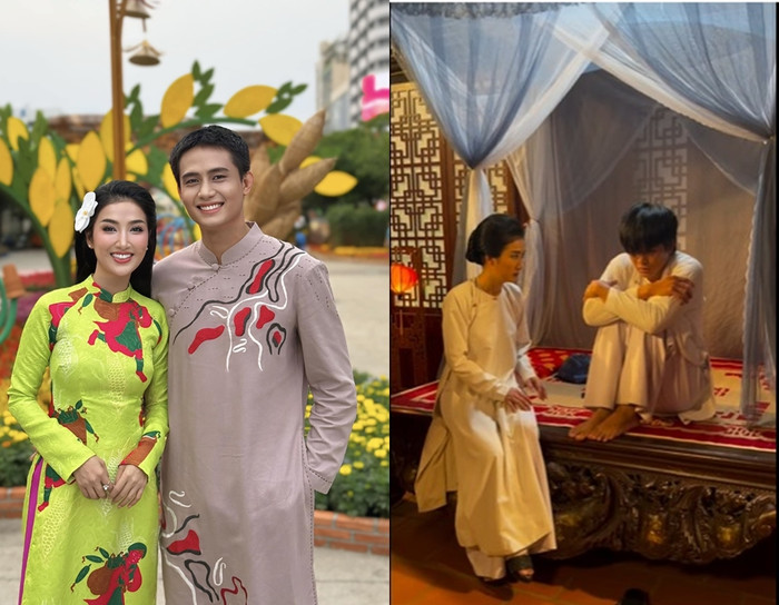 Vũ Đằng vừa chia sẻ khoảnh khắc hậu trường khi đóng phim chung với Quỳnh Lam.