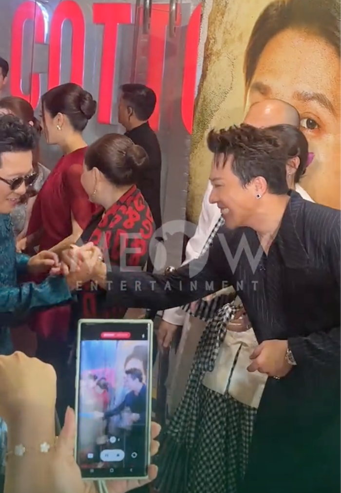 Đoạn clip ghi lại thái độ của Trấn Thành và Trường Giang khi đụng mặt nhau (Ảnh: Chụp màn hình TikTok Meow Entertainment).