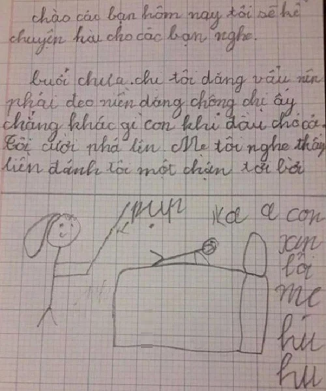 Bài văn cực hài hước khiến dân mạng cười ngất.