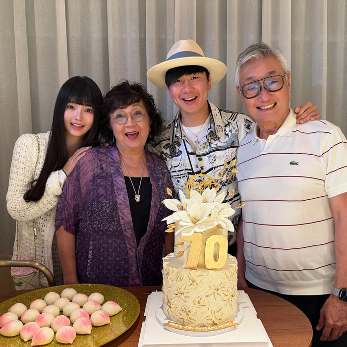 Lâm Tuấn Kiệt hạnh phúc tung ảnh gia đình bên bạn gái trẻ tuổi. Ảnh: IGNV