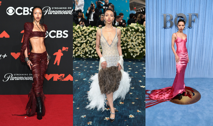 FKA Twigs diện một trong những bộ trang phục độc đáo tại Met Gala năm nay: một chiếc váy đính kết theo phong cách thập niên 20 của Grace Wales Bonner. Bên cạnh đó, cô tiếp tục thu hút sự chú ý với những bộ trang phục ấn tượng trên thảm đỏ. Ảnh: Harper’s Bazaar&nbsp;