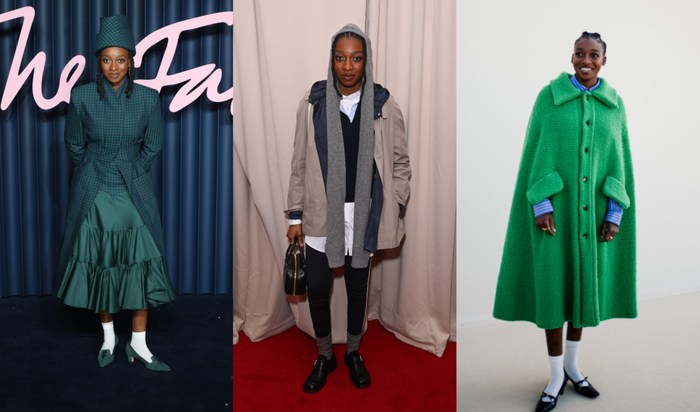 Nữ rapper người Anh luôn thể hiện cá tính riêng dù trên sân khấu hay trên thảm đỏ. Năm nay, chúng tôi đặc biệt yêu thích bộ trang phục của cô tại Lễ trao giải Thời trang Anh khi cô giành giải Nhà sáng tạo của năm: một bộ đồ màu xanh lá cây gồm mũ, áo khoác và chân váy đồng bộ. Ảnh: Harper’s Bazaar&nbsp;