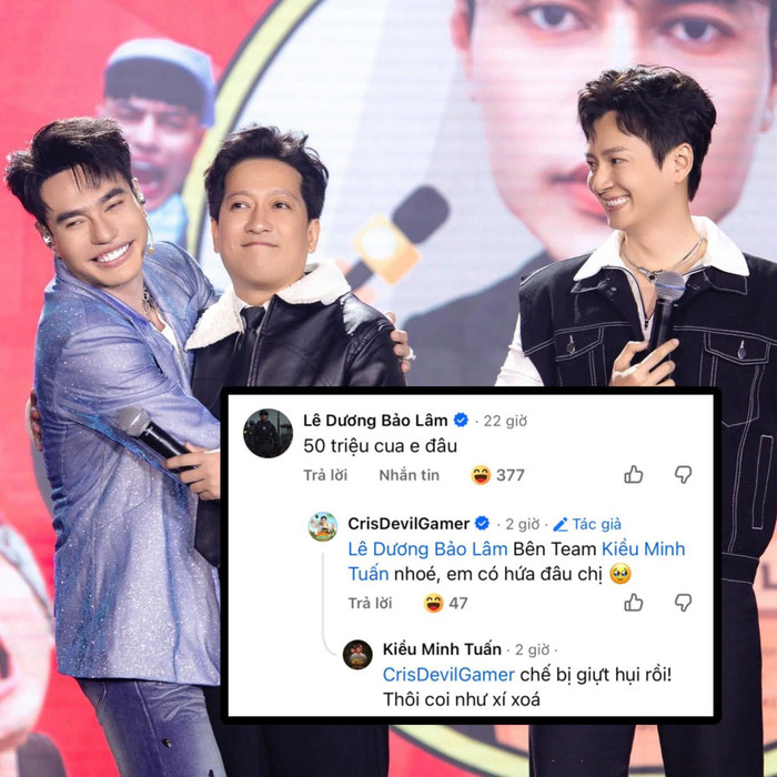 Lê Dương Bảo Lâm 'đòi' Kiều Minh Tuấn 50 triệu.