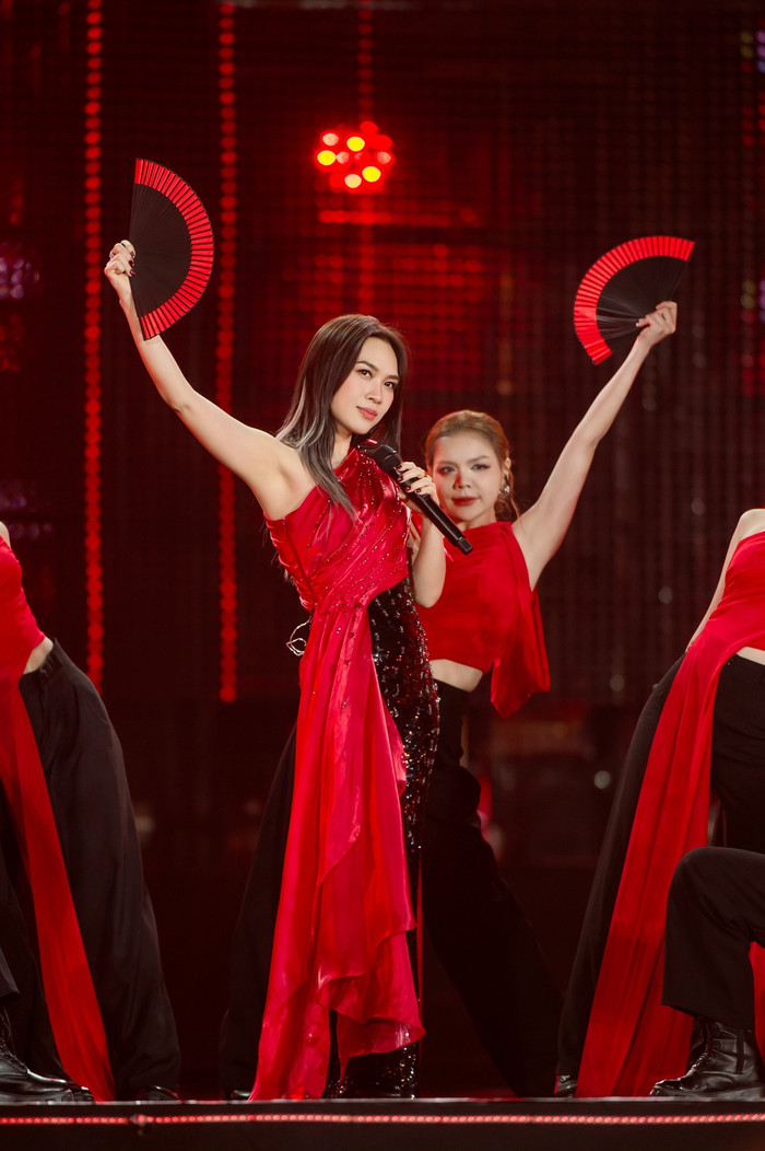 Mỹ Tâm khi biểu diễn trong live concert See The Light diễn ra vào ngày 13/12 vừa qua. Ảnh: FBNV