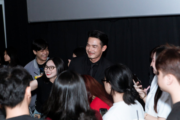 Quách Ngọc Ngoan khi giao lưu với khán giả trong một sự kiện. Ảnh: NSX Phim