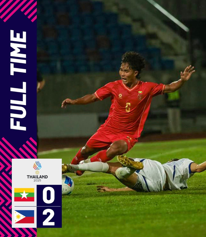 Tình thế của U22 Việt Nam và U22 Malaysia sẽ càng thêm khó khăn khi Philippines thắng đậm Myanmar. Ảnh: MFF