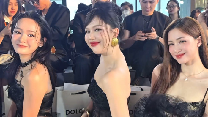 Hòa Minzy vui vẻ 'đu trend' cùng Ngọc Trinh và Hiền Hồ. Ảnh: ngoctrinh89