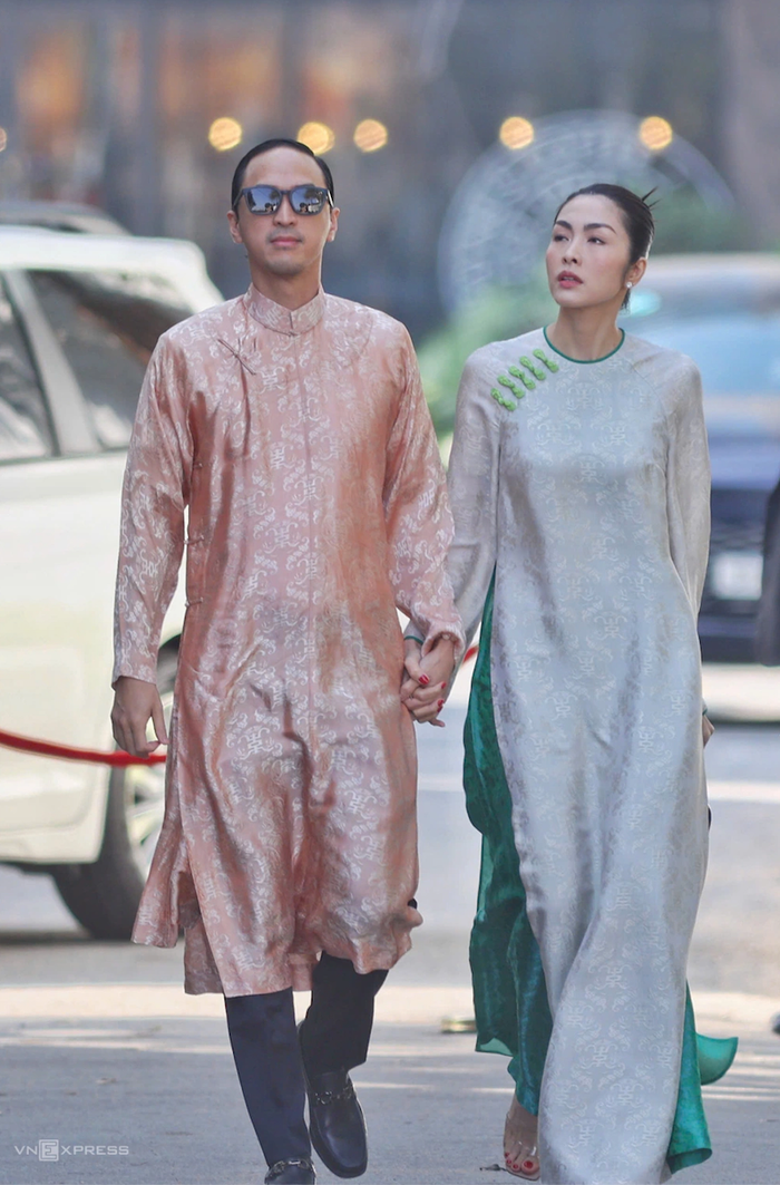 Nhan sắc Tăng Thanh Hà khi xuất hiện ở lễ cưới em gái chồng sáng nay 7/12 (Ảnh: Quỳnh Trần/VnEpress).