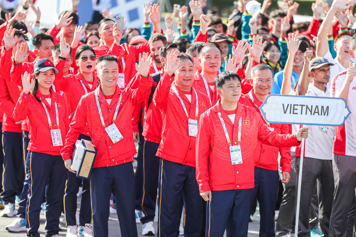 Đoàn thể thao Việt Nam. Ảnh: Quý Lượng