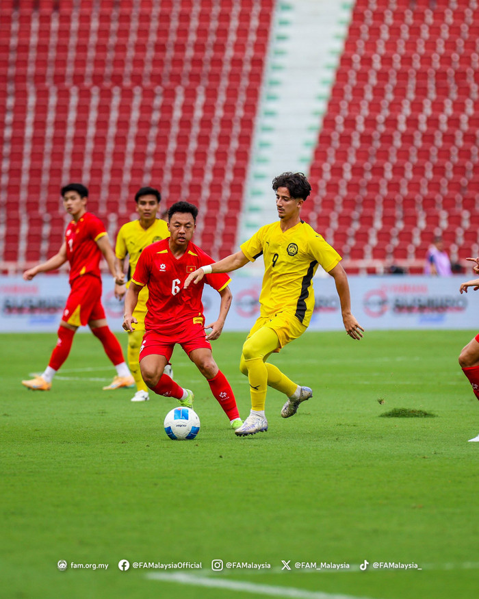 U22 Malaysia chưa bị loại. Ảnh: FAM