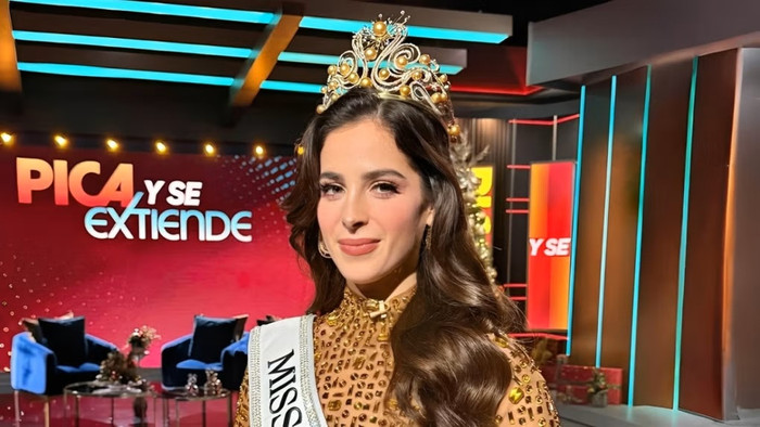 Đương kim Miss Universe tại một buổi phỏng vấn. Ảnh: Telemundo
