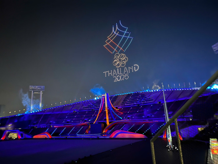 Lễ khai mạc SEA Games diễn ra với sân khấu hiện đại. Ảnh: Quý Lượng