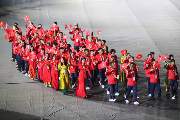 Đoàn thể thao Việt Nam. Ảnh: Quý Lượng