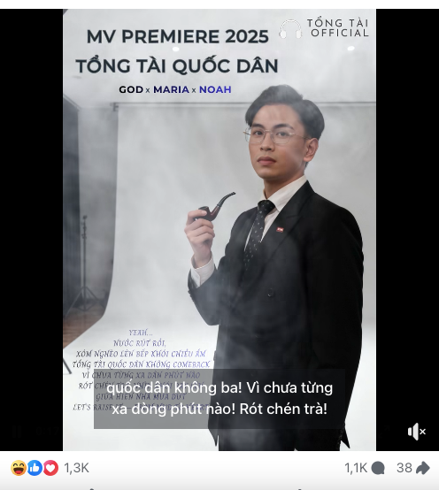 Trước 6 ngày bị bắt, Nguyễn Văn Thiên đăng tải MV 'Tổng Tài Quốc Dân'.