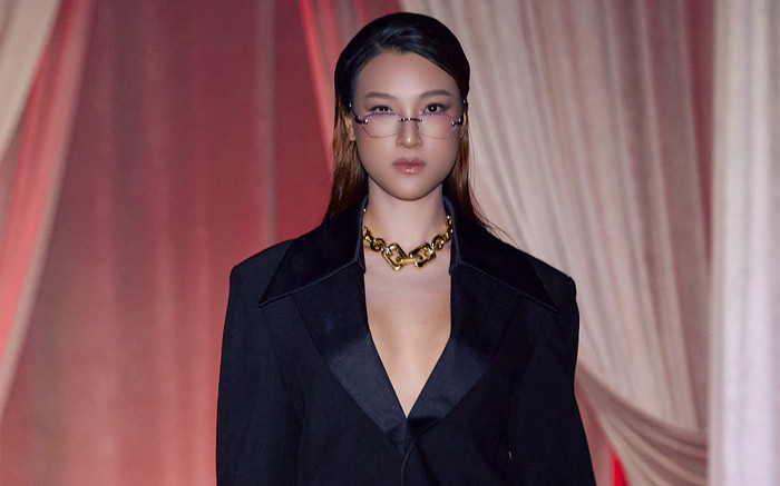 Á hậu Hoàng Oanh mặt 'lạnh như băng' trên sàn diễn Ảnh 2