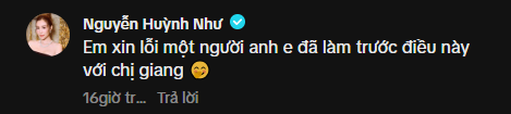 Huỳnh Như để lại bình luận khiến dân tình thích thú bởi sự 'nhắc khéo' của cô nàng. (Ảnh: Chụp màn hình)